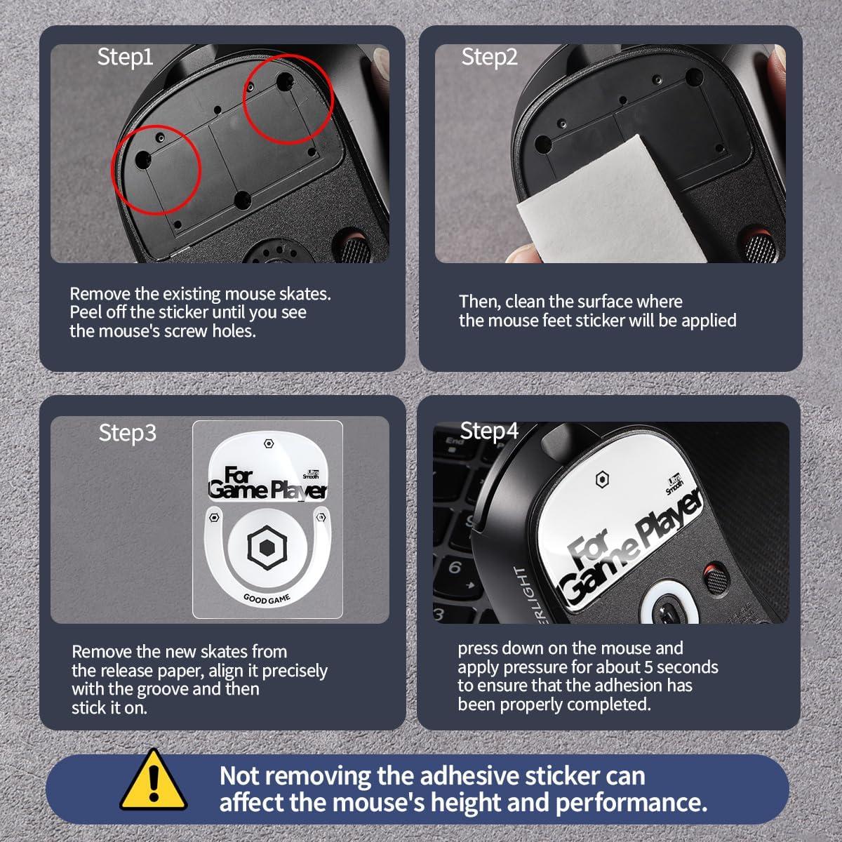 Patines de Ratón de Vidrio IMMOENUC para Logitech G PRO X 2024