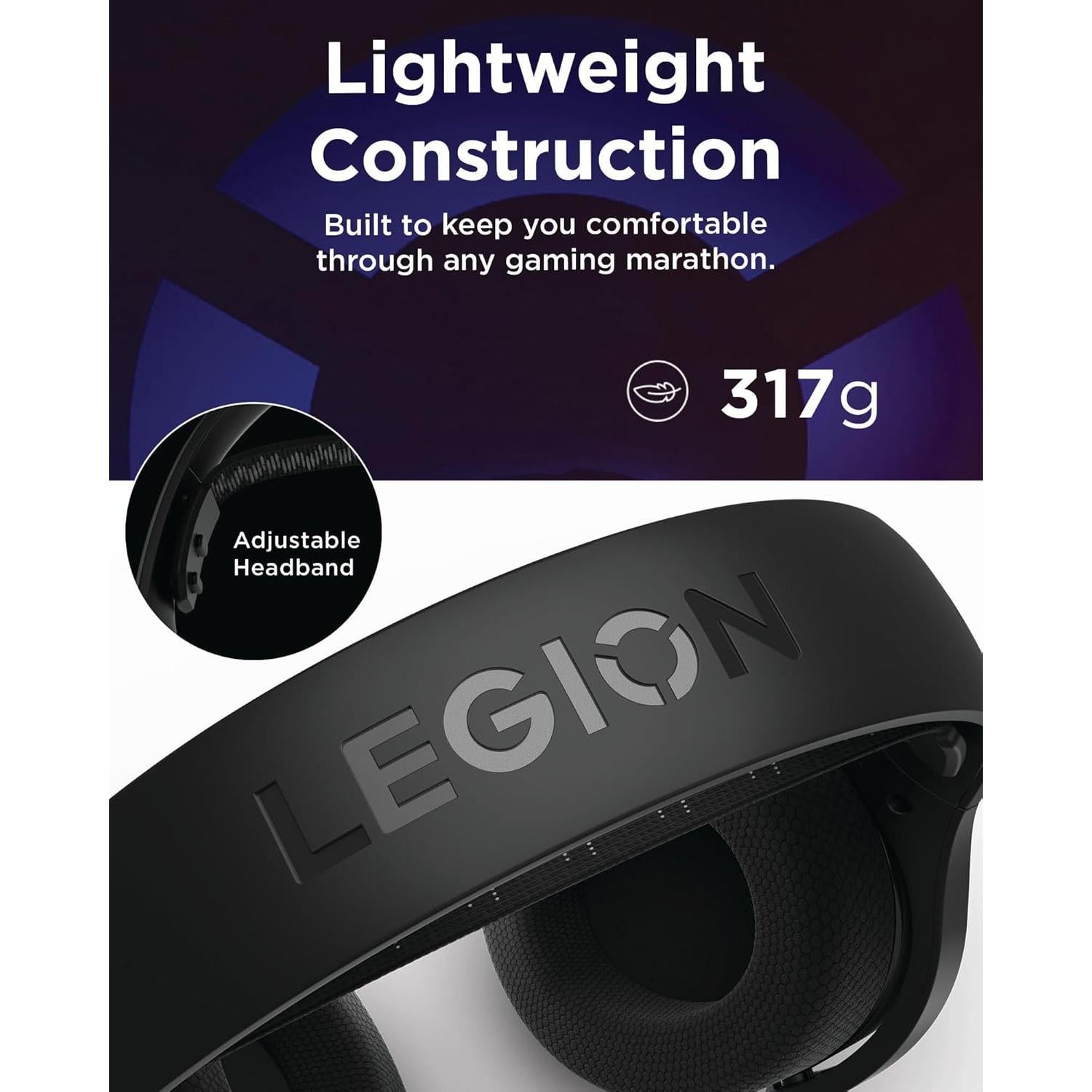 Auriculares Gaming Inalámbricos Lenovo Legion H410 - Bluetooth 5.2, 304g