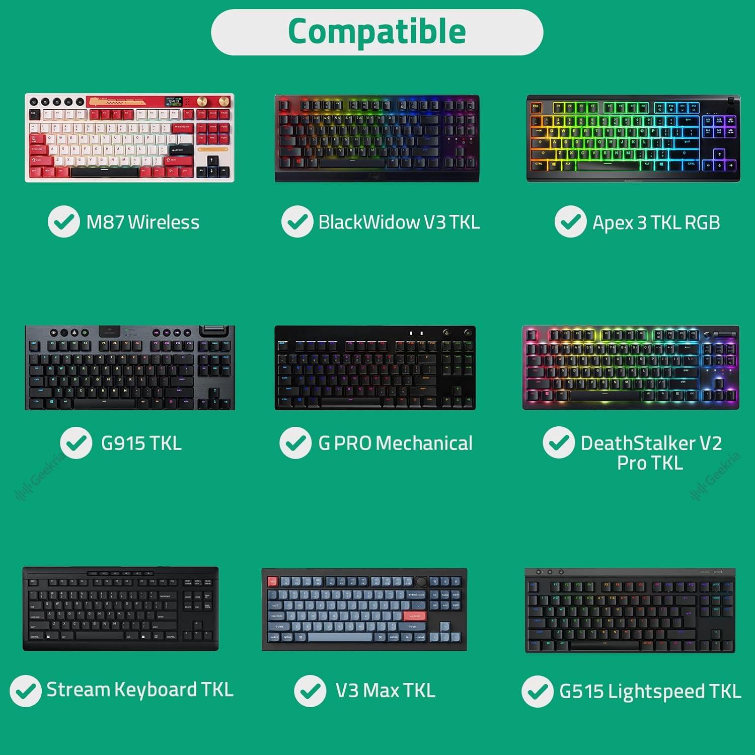 Funda Dura GEEKRIA para Teclado Mecánico TKL 80% 87 Teclas