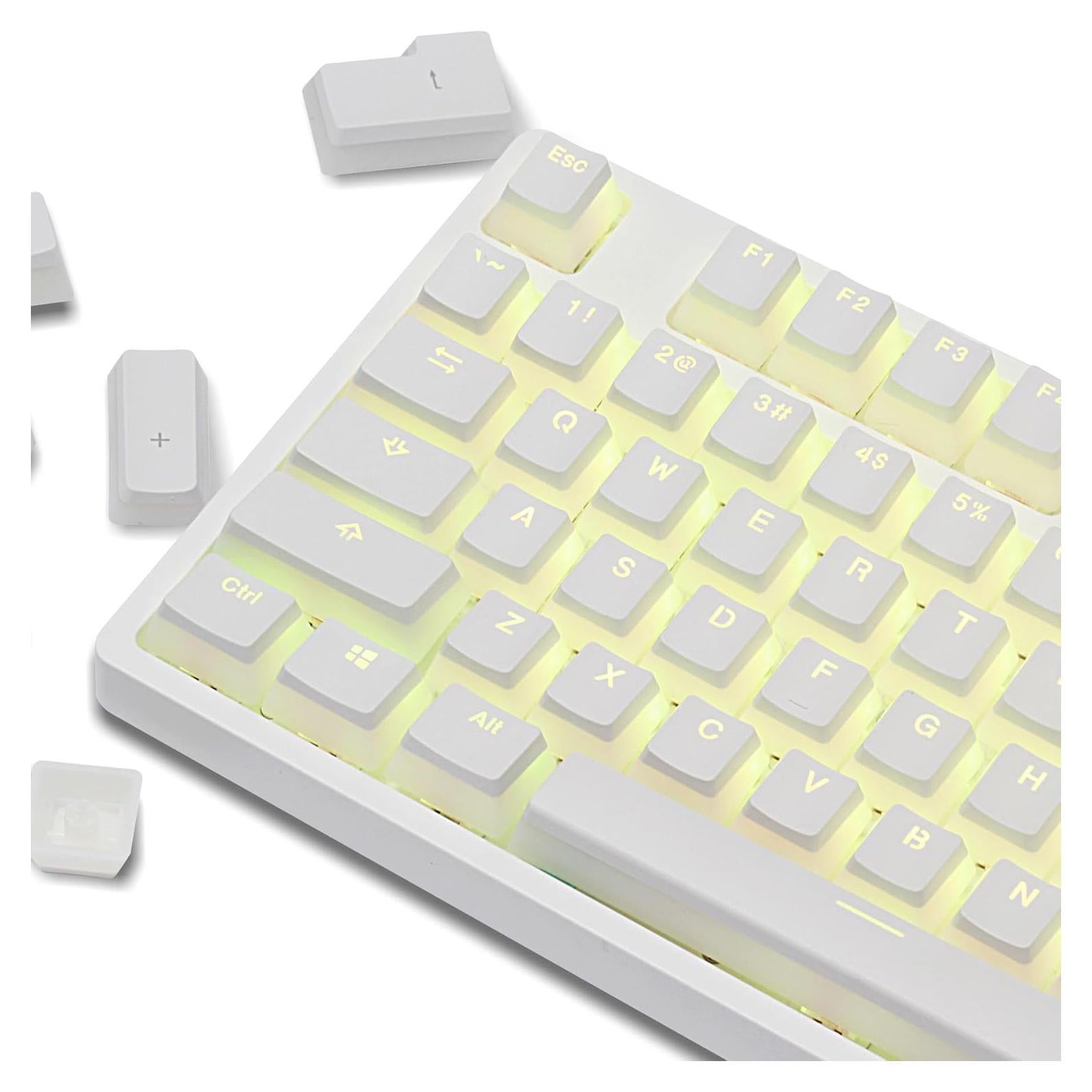 Tapas de Teclado Mecánico Happy Balls PBT Doubleshot Blanca