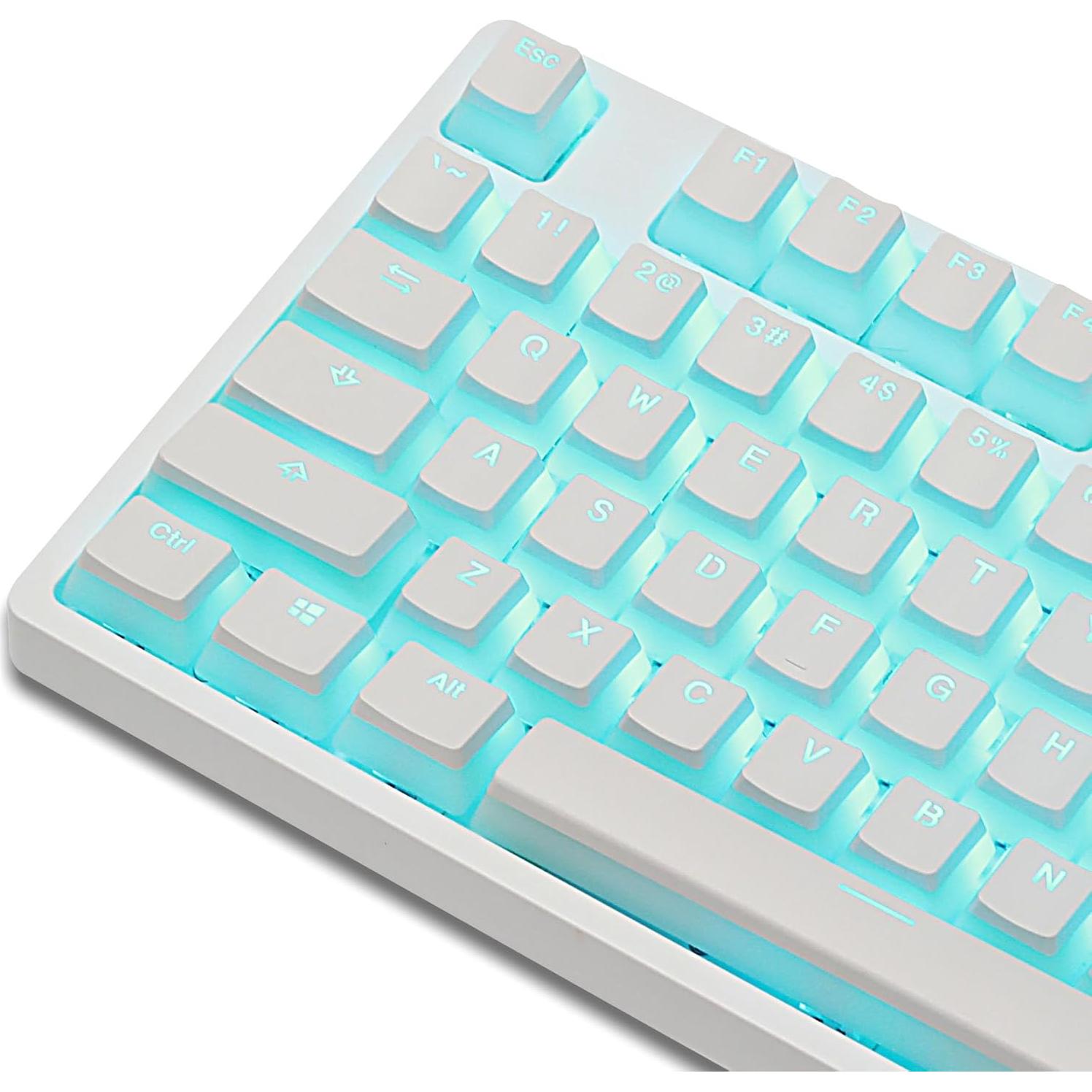 Tapas de Teclado Mecánico Happy Balls PBT Doubleshot Blanca