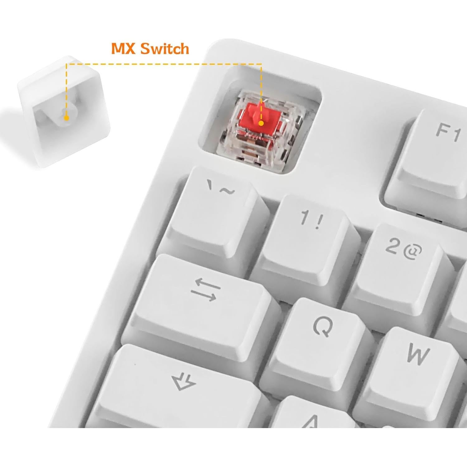 Tapas de Teclado Mecánico Happy Balls PBT Doubleshot Blanca