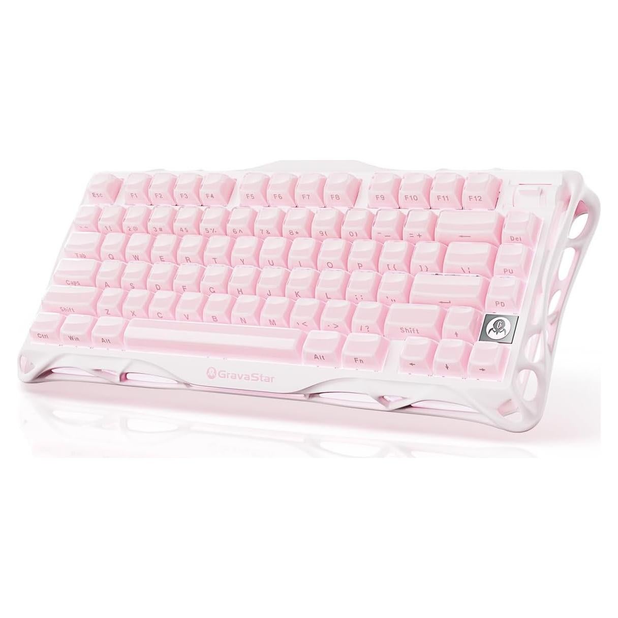 Teclado Mecánico Inalámbrico GravaStar Mercury K1 Rosa 75%