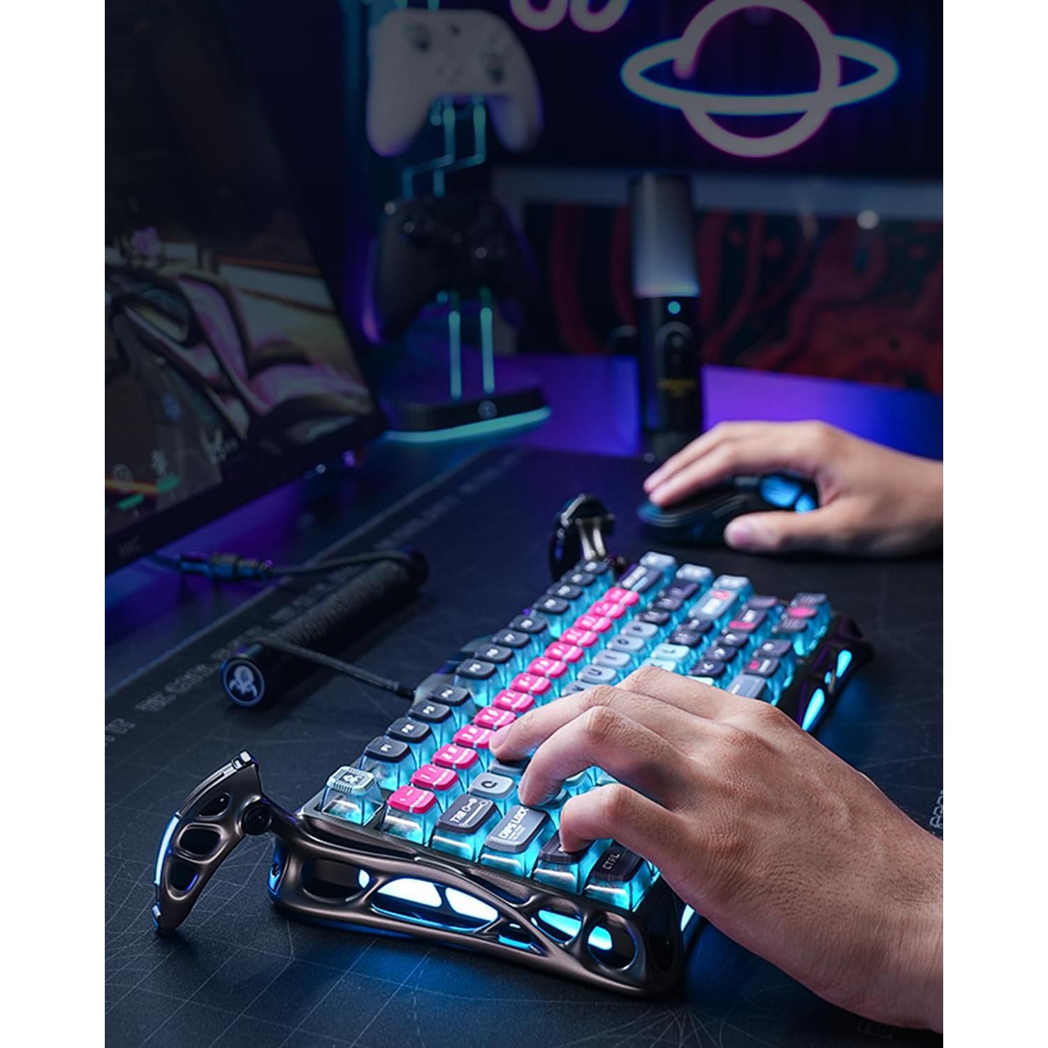 Teclado Gaming GravaStar V75 Pro 75% RGB Cyberpunk