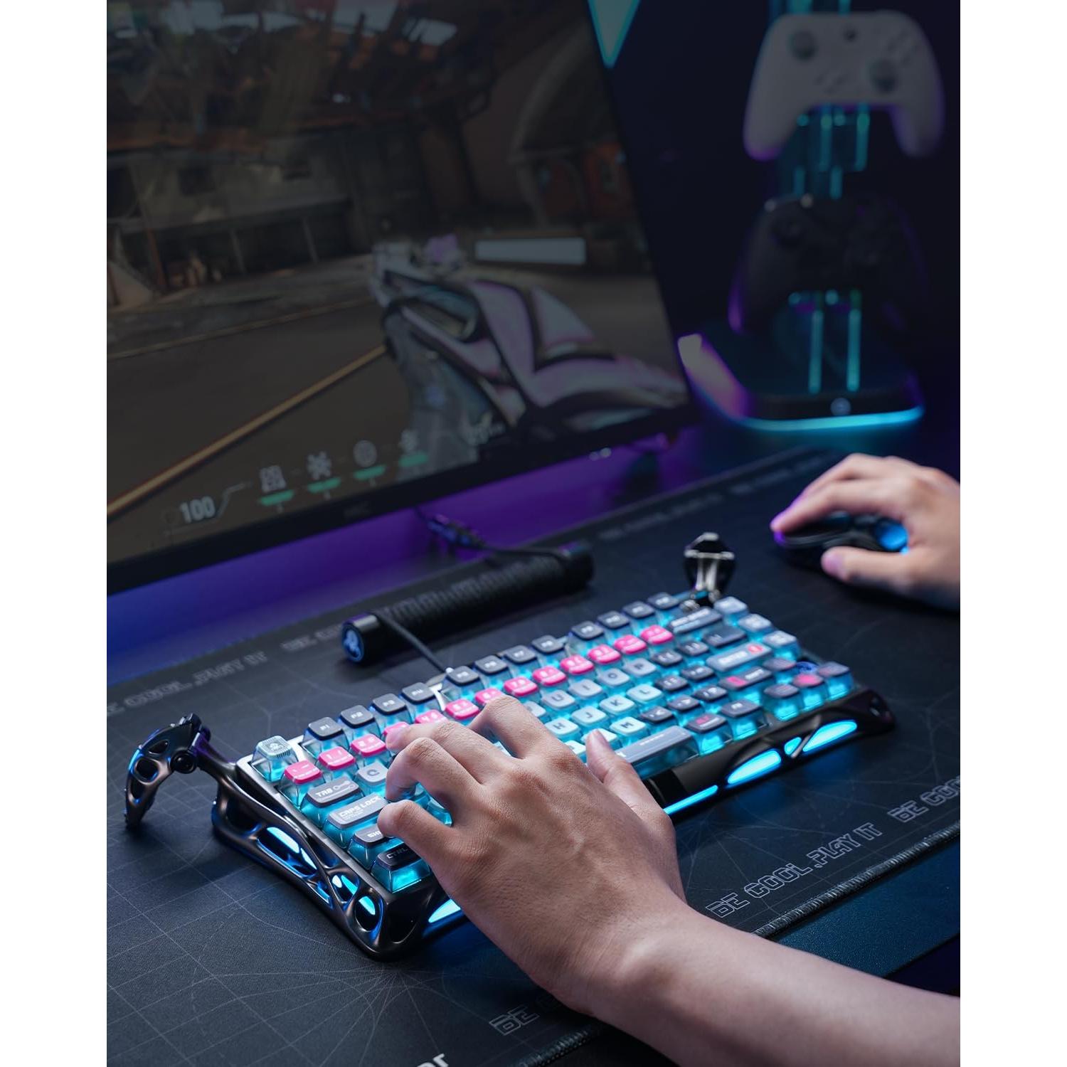 Teclado Gaming GravaStar V75 Pro 75% RGB Cyberpunk