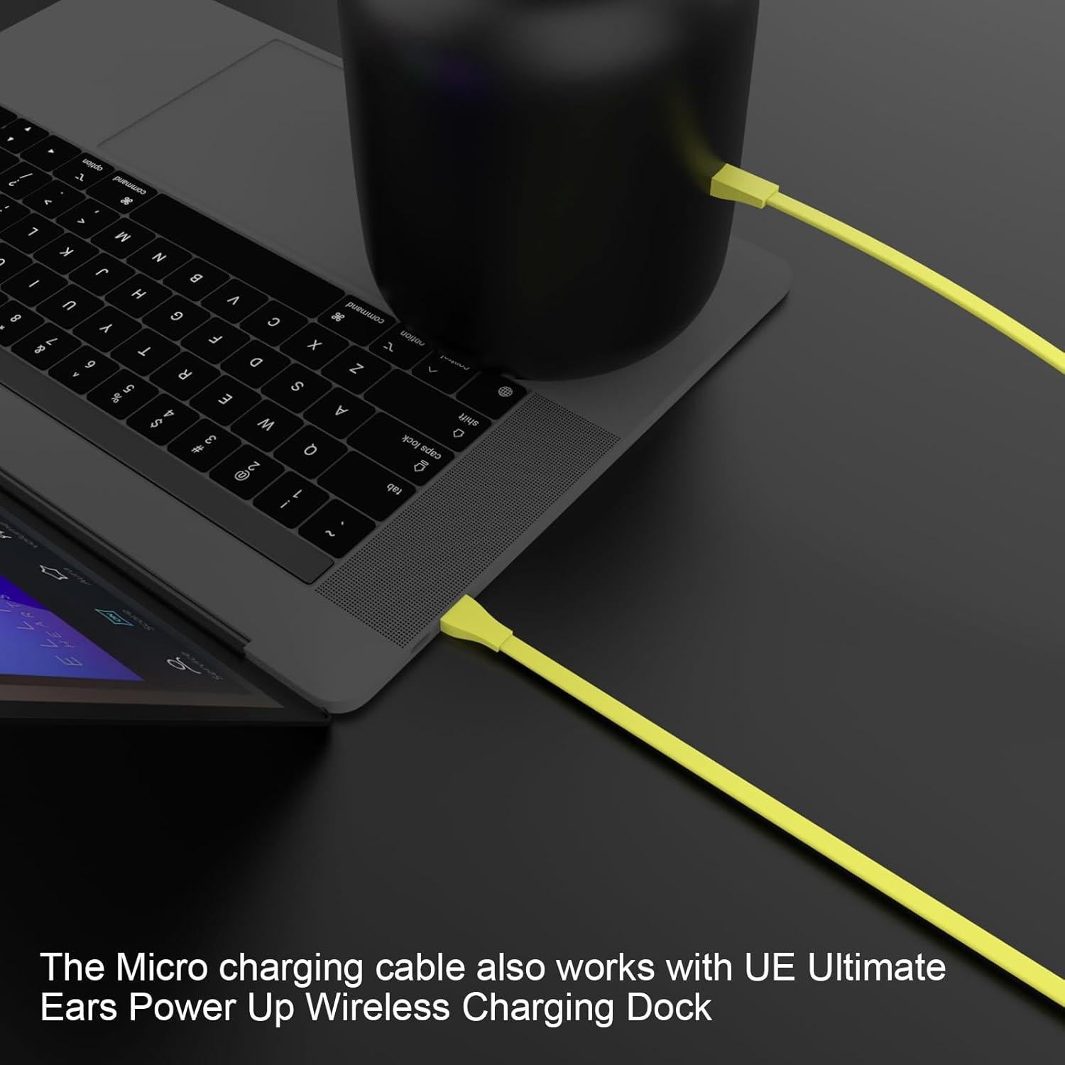 Cable de Carga Micro USB Puiixur 1.2m Amarillo para UE Boom