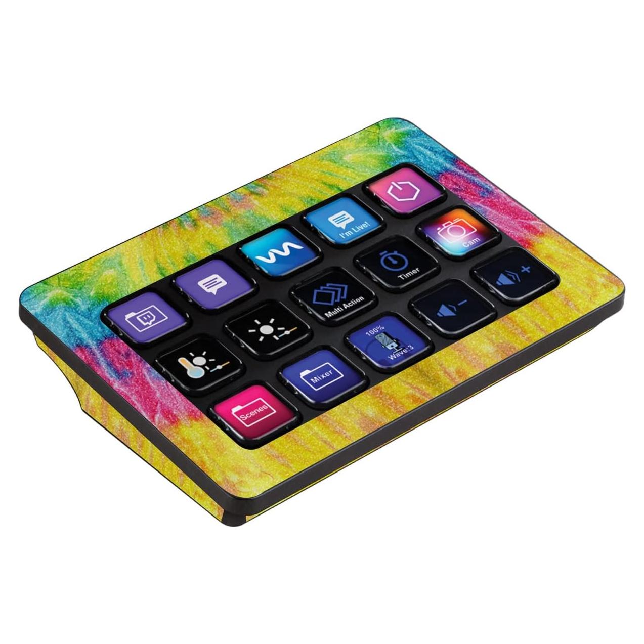 Piel Brillante MightySkins para Elgato Stream Deck MK.2 - Tie Dye 2