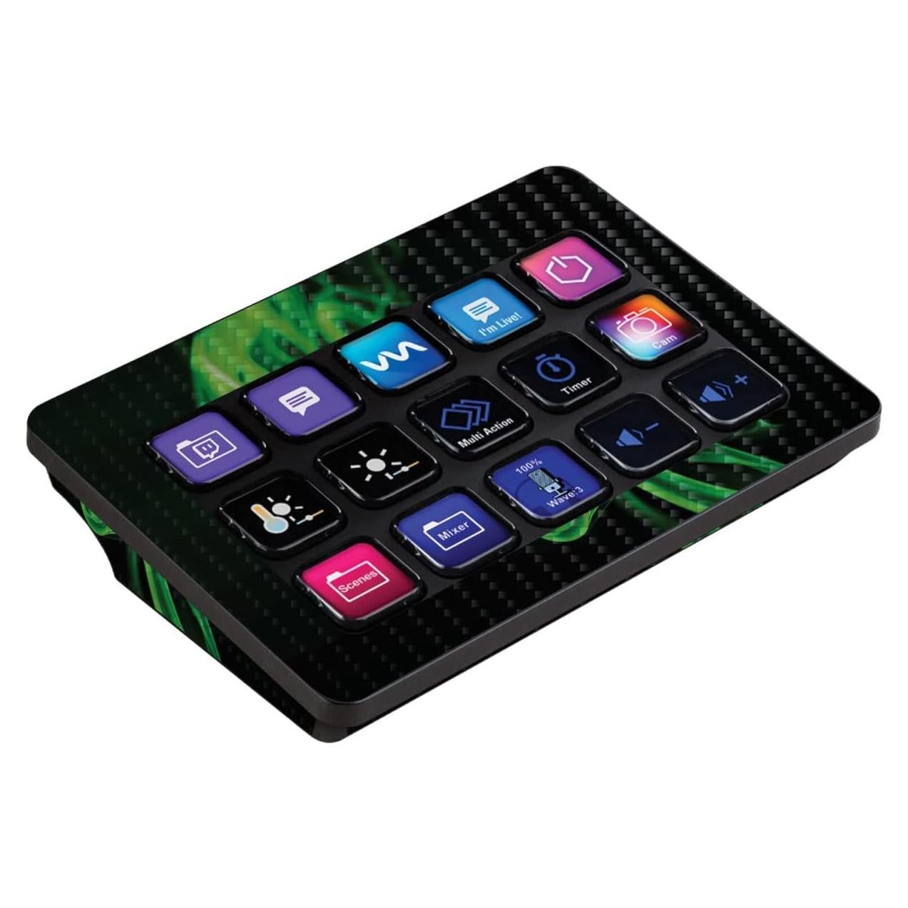 Piel de Vinilo para Elgato Stream Deck MK.2 MightySkins Llamas Verdes