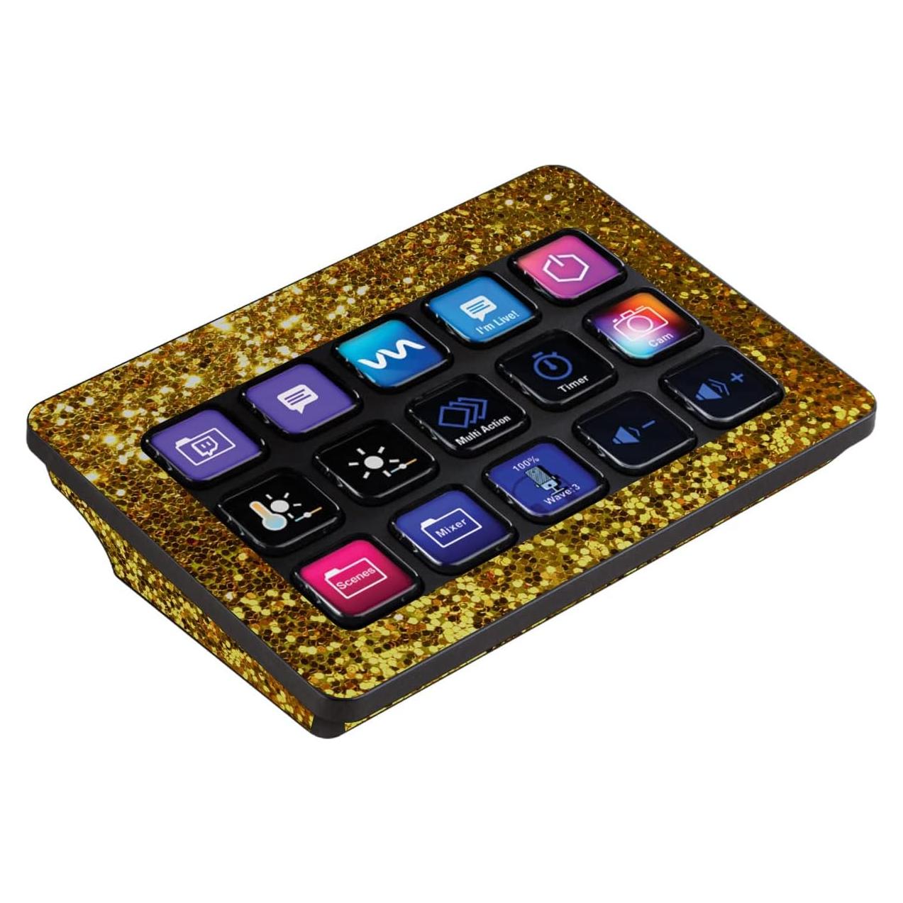 Piel de Vinilo MightySkins para Elgato Stream Deck MK.2 - Brillo Dorado