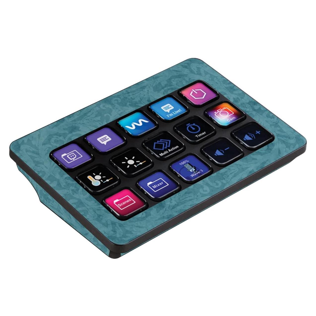 Piel de Vinilo MightySkins para Elgato Stream Deck MK.2 - Jacquard Azul Bebé