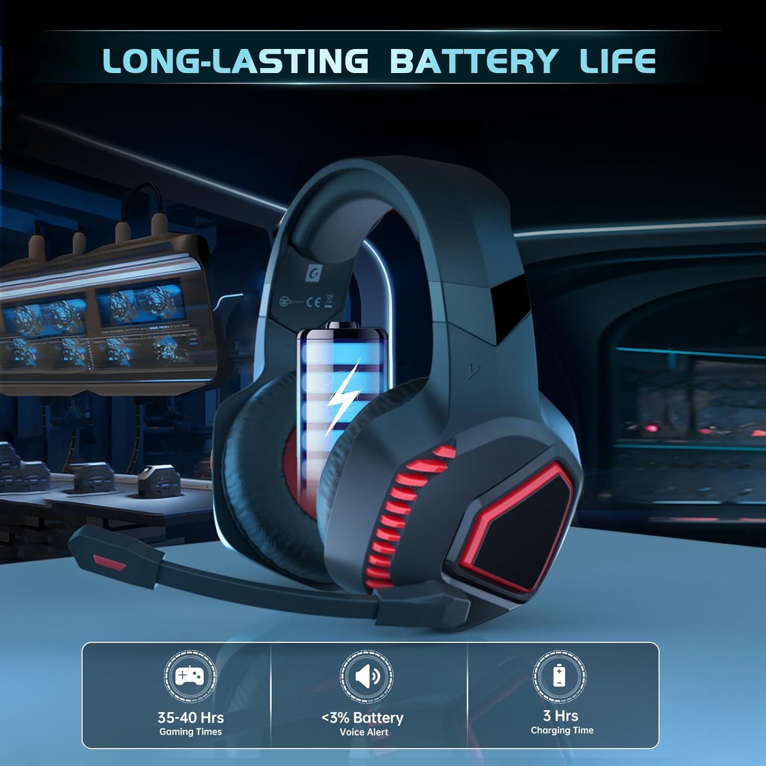 Auriculares Gaming Inalámbricos GMRPWNAGE Captain 100 Rojo