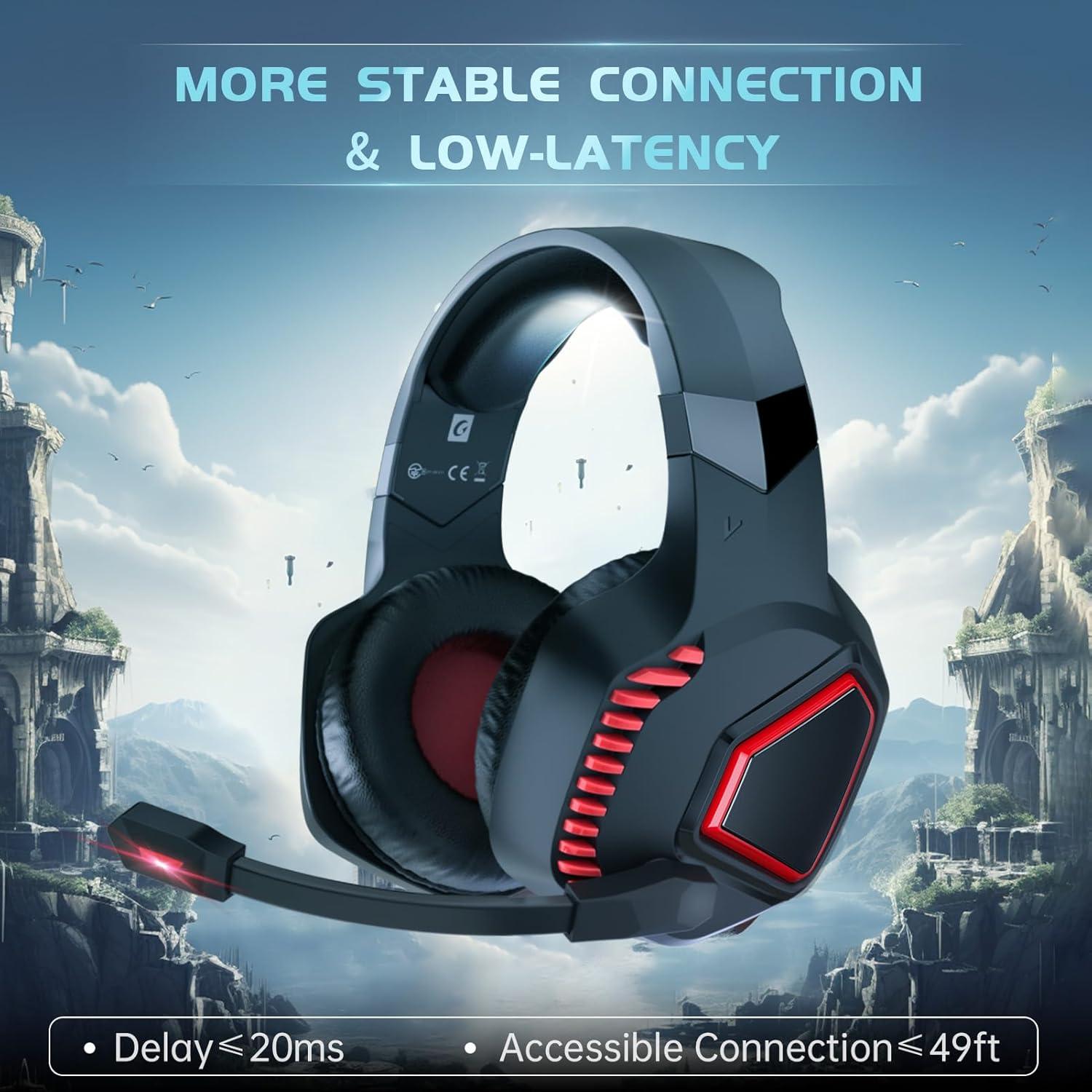Auriculares Gaming Inalámbricos GMRPWNAGE Captain 100 Rojo