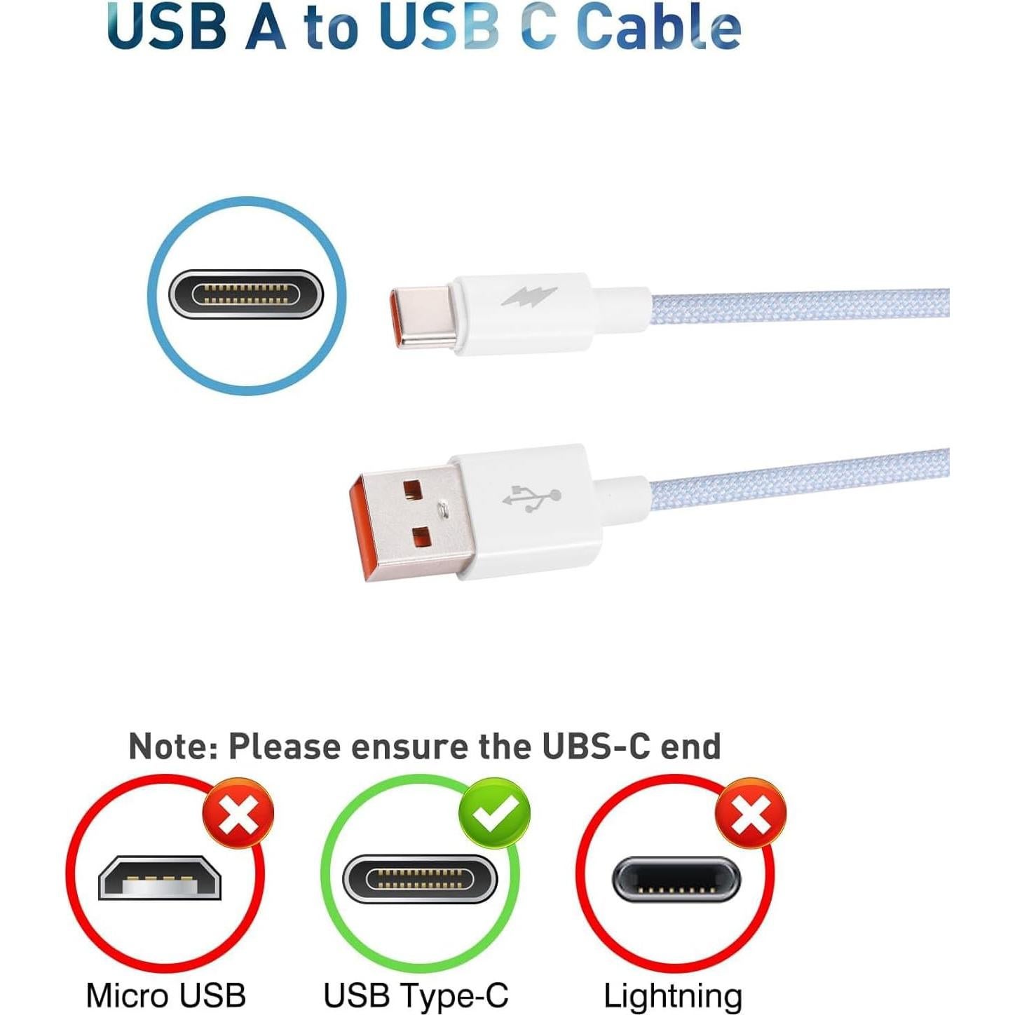 Cable de carga USB-C para auriculares SteelSeries, Logitech