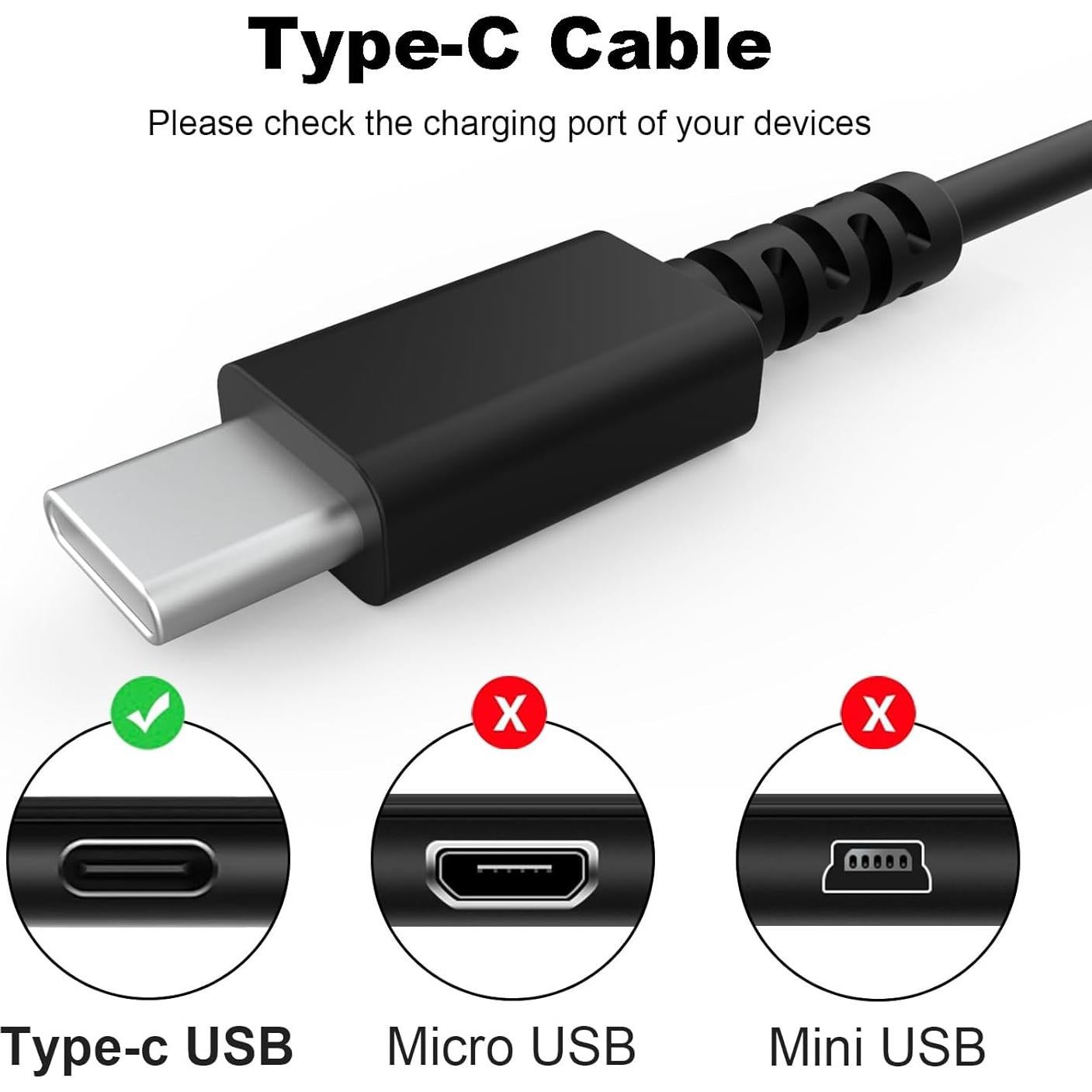 Cable de Carga USB Tipo C 1.8m Tobysome para Logitech G733