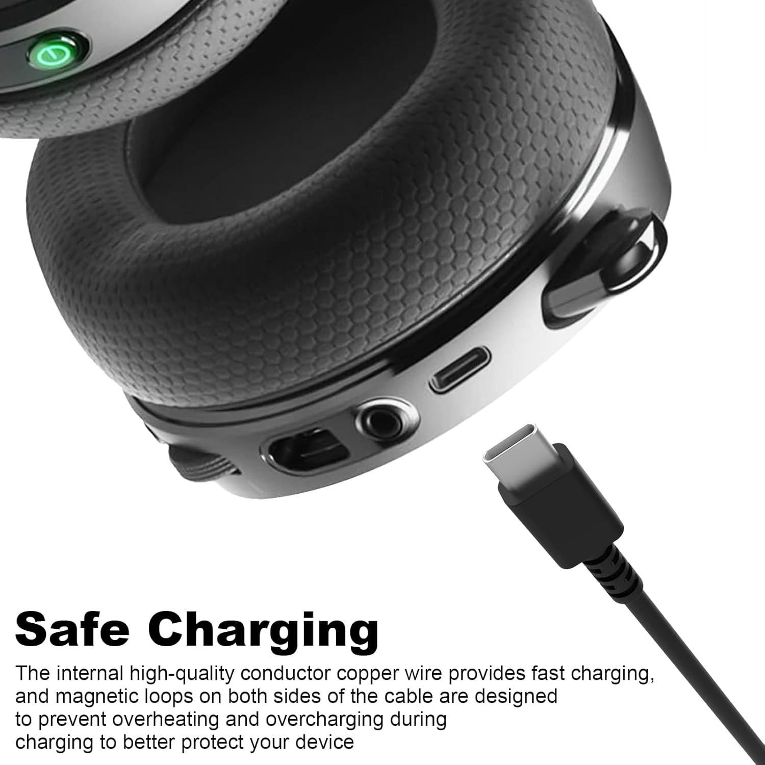 Cable de Carga USB Tipo C 1.8m Tobysome para Logitech G733