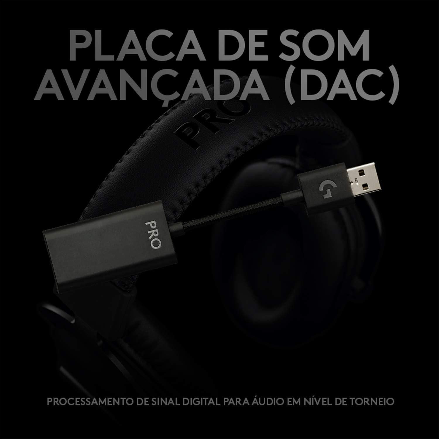 Auriculares Gaming Logitech G PRO 50mm con Micrófono - Negro