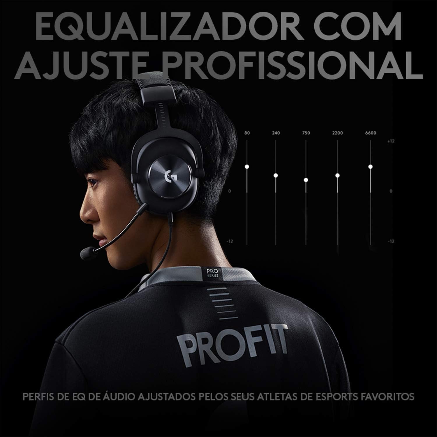 Auriculares Gaming Logitech G PRO 50mm con Micrófono - Negro