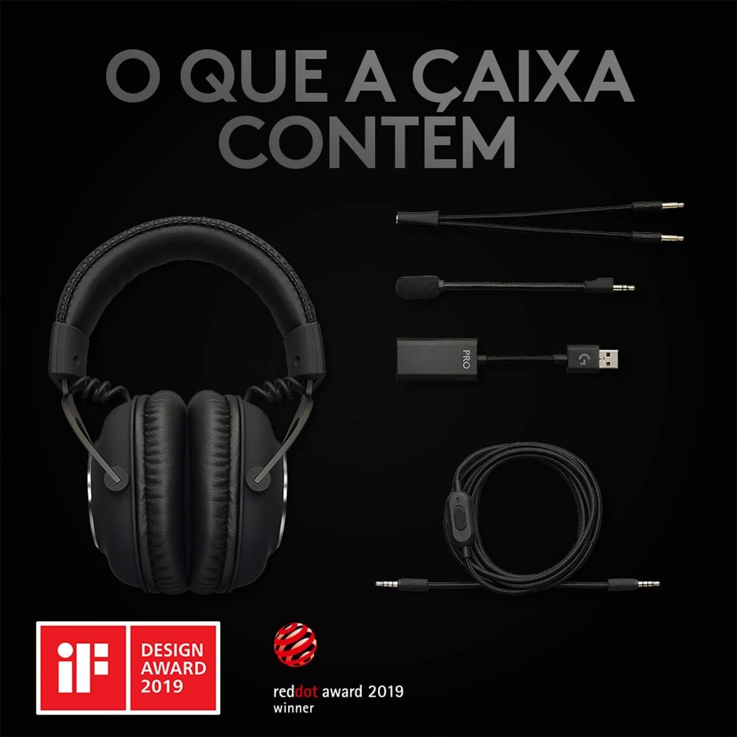 Auriculares Gaming Logitech G PRO 50mm con Micrófono - Negro