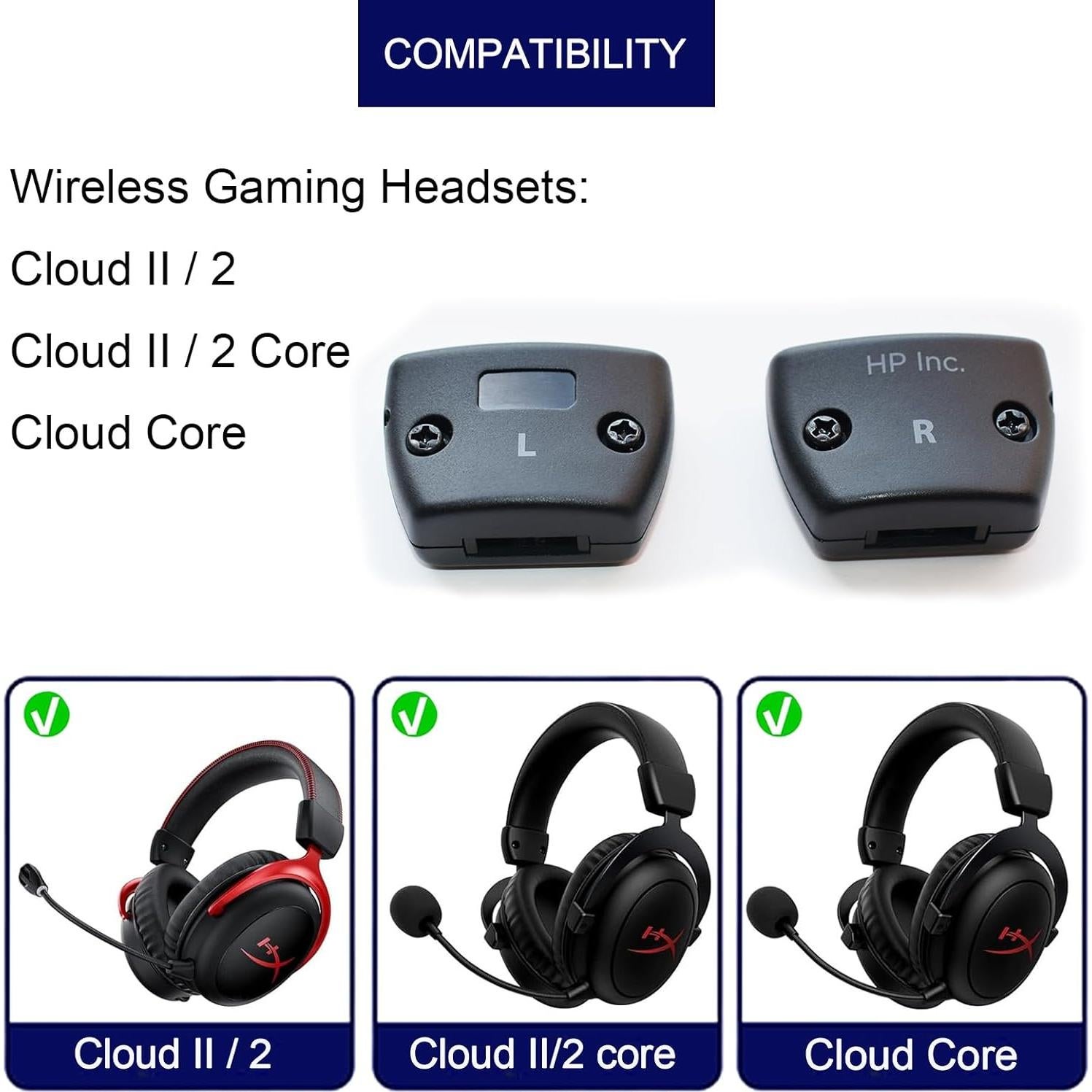 Clamps de bisagra LYSvvx para auriculares HyperX Cloud II