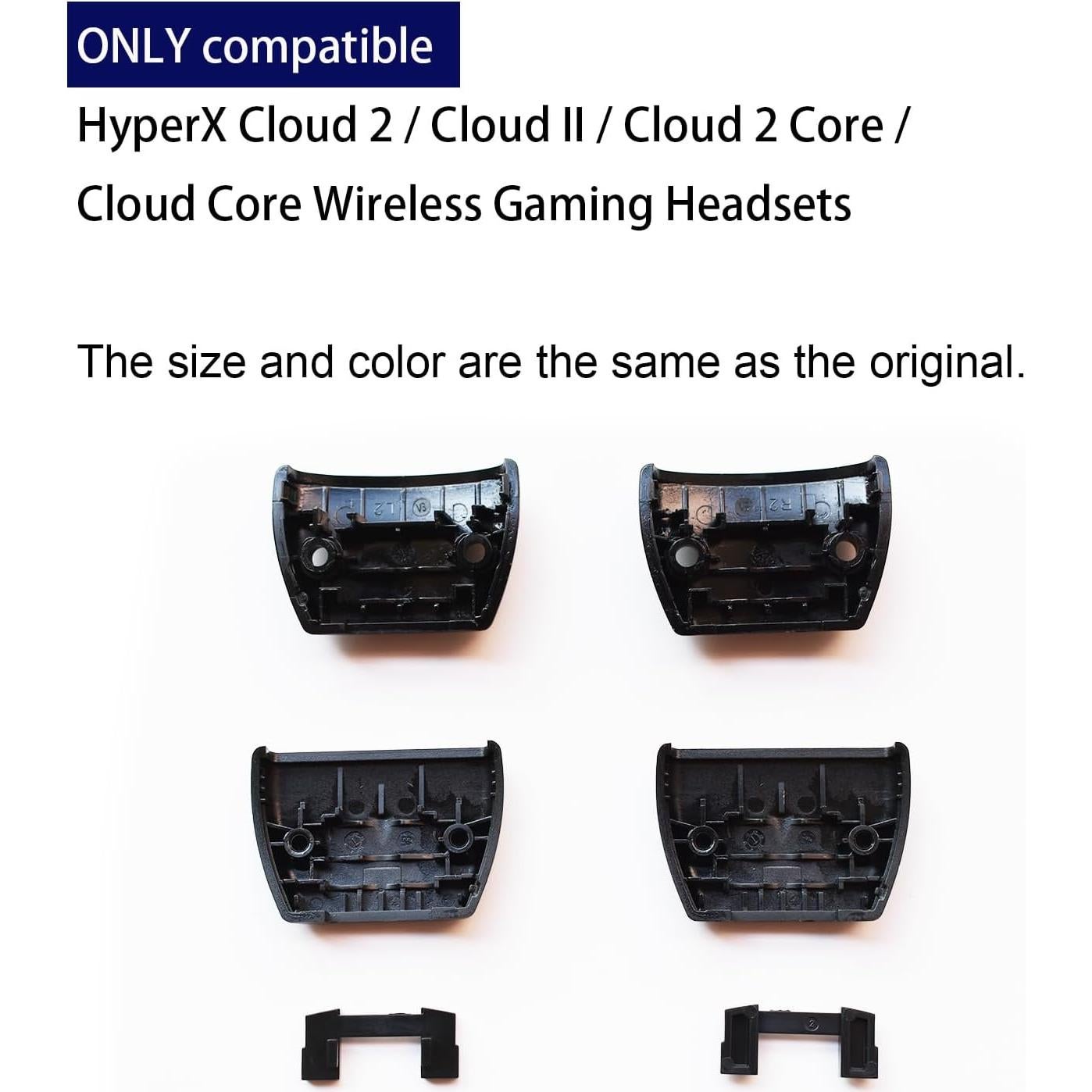 Clamps de bisagra LYSvvx para auriculares HyperX Cloud II