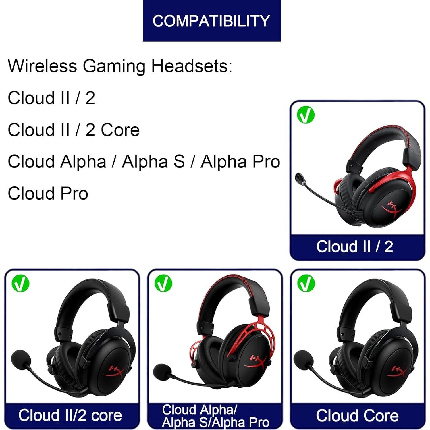 Clamps de bisagra LYSvvx para HyperX Cloud Alpha Izquierda