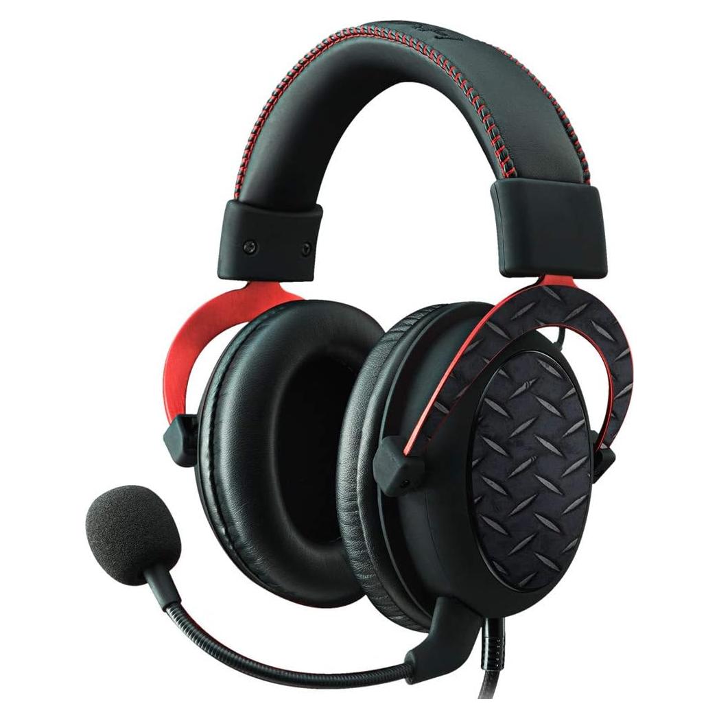 MightySkins Piel Vinilo para Auriculares Kingston HyperX Cloud II - Placa Diamante Negra