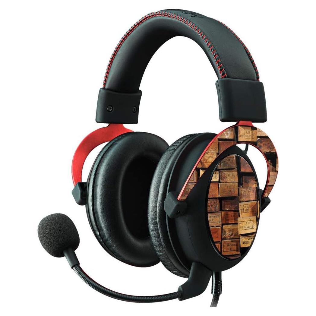 Piel de Vinilo MightySkins para Auriculares Kingston HyperX Cloud II - Madera Apilada