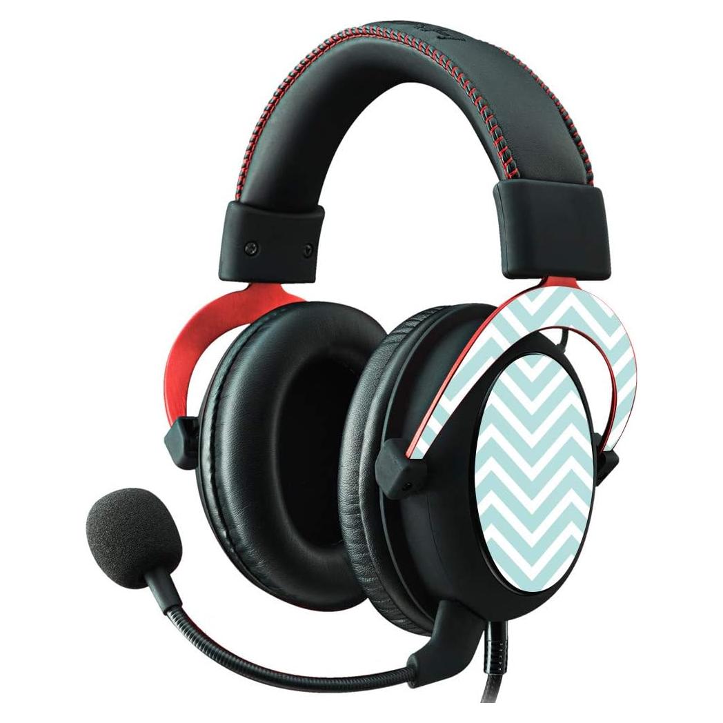 Piel Vinilo MightySkins para Auriculares Kingston HyperX Cloud II - Chevron Aqua