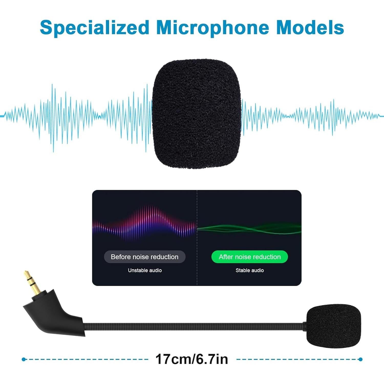 Micrófono de Reemplazo Toxaoii para Auriculares HyperX Cloud II