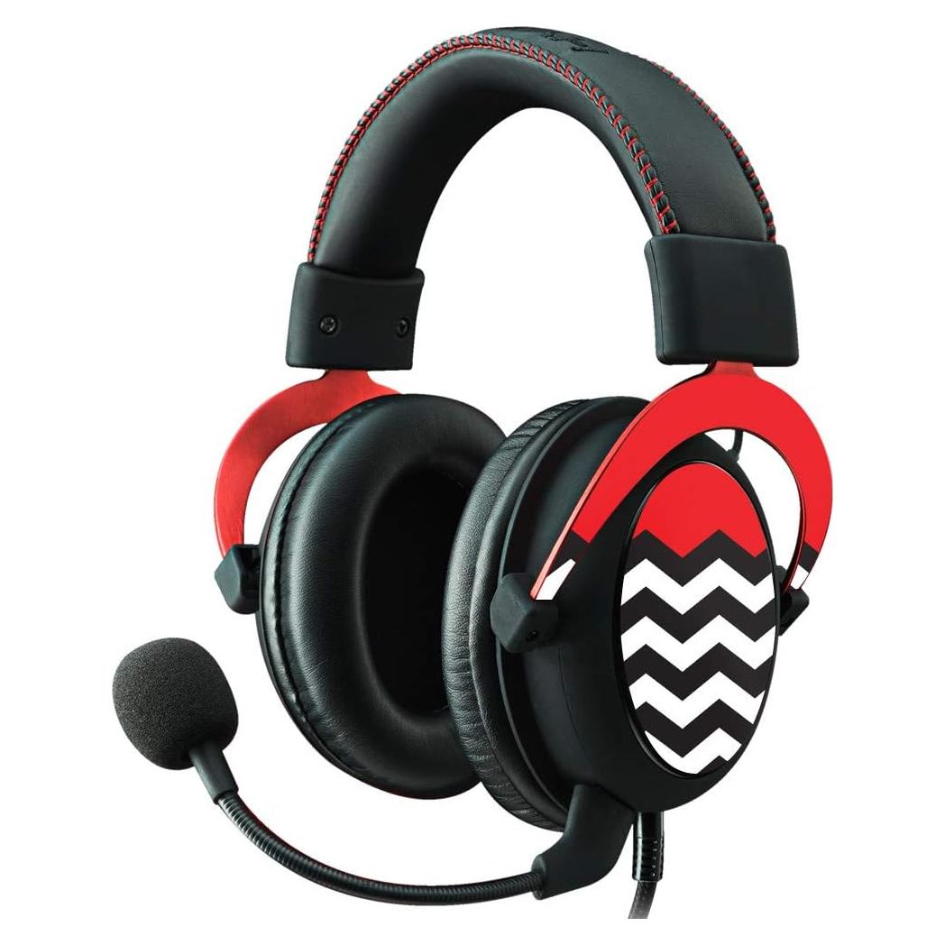 Piel Vinilo MightySkins para Auriculares Kingston HyperX Cloud II - Chevron Rojo