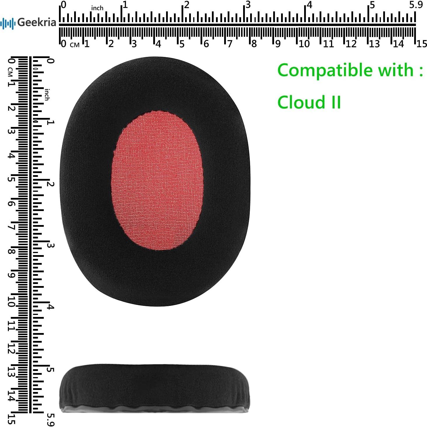 Almohadillas de Repuesto Geekria Velour para Auriculares HyperX Cloud