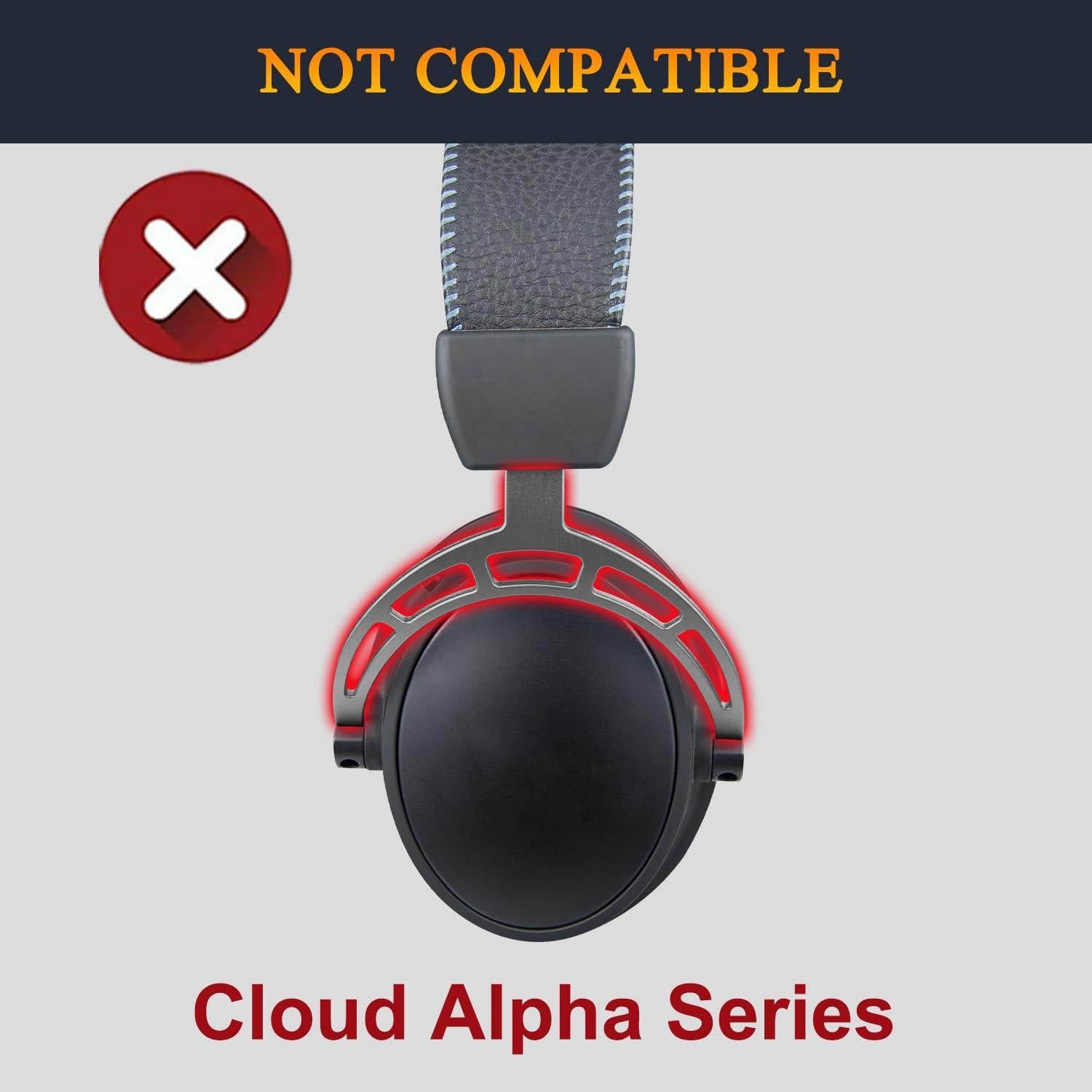 Almohadillas de Repuesto SOULWIT para Auriculares HyperX Cloud - Cuadrado Negro