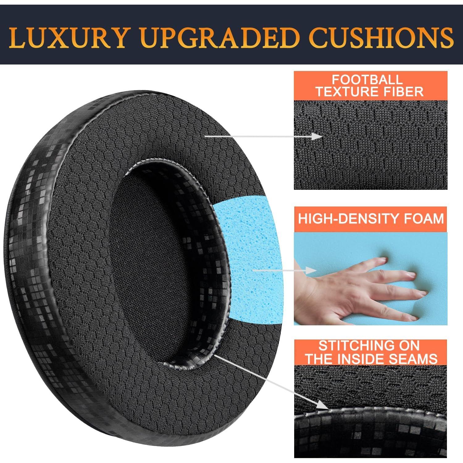 Almohadillas de Repuesto SOULWIT para Auriculares HyperX Cloud - Cuadrado Negro