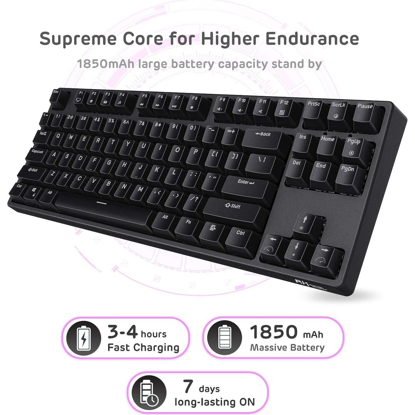 Teclado Mecánico Inalámbrico RK ROYAL KLUDGE RK87 TKL RGB