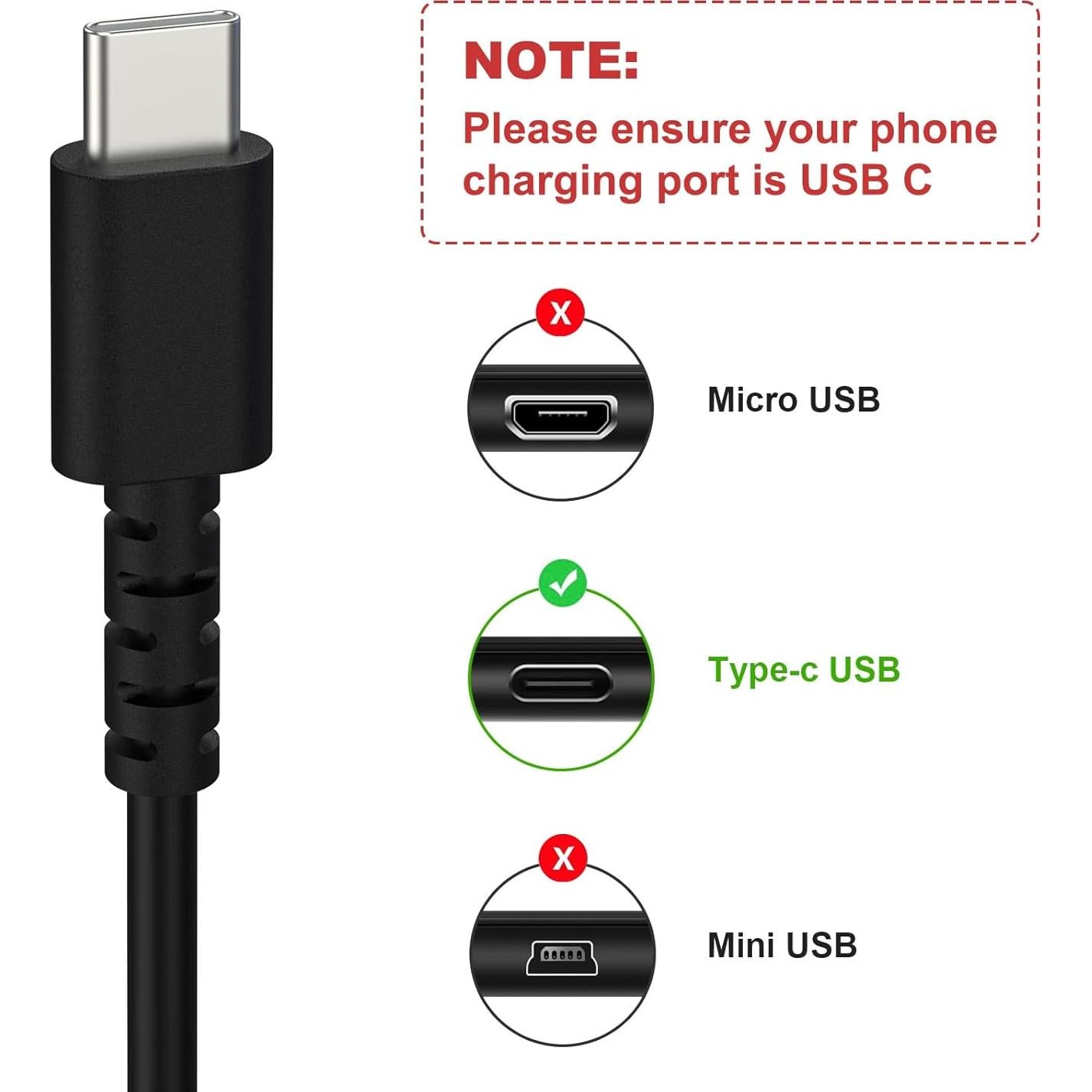 Cable de carga USB-C Arzweyk 1.8m para auriculares y teclados
