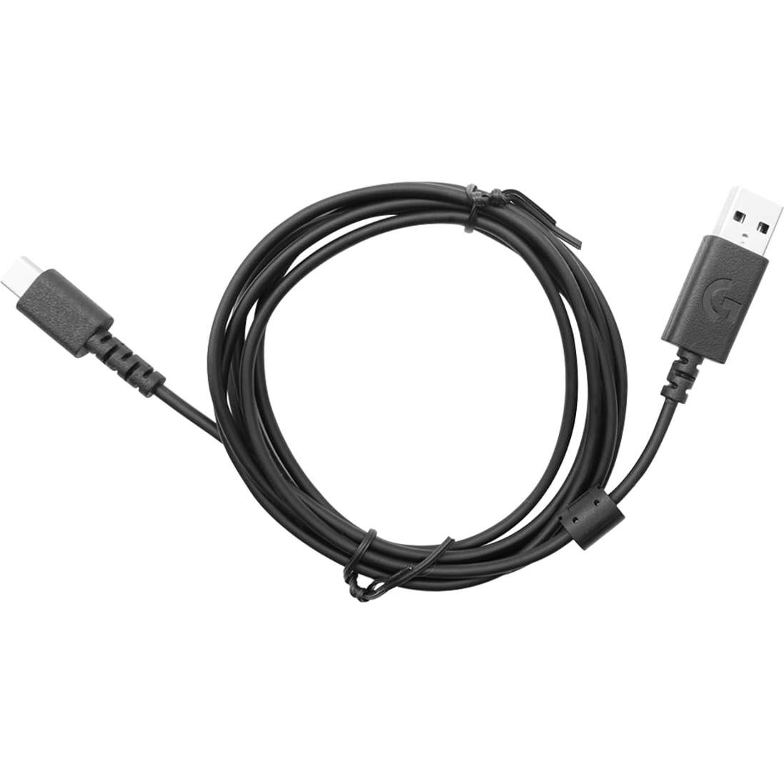 Cable de carga USB C 1.8m NoirVogel para Logitech G502X/G Pro