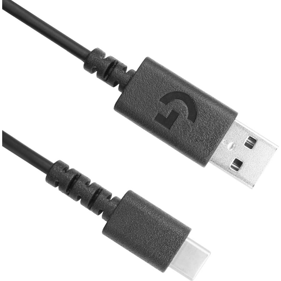 Cable de carga USB C 1.8m NoirVogel para Logitech G502X/G Pro
