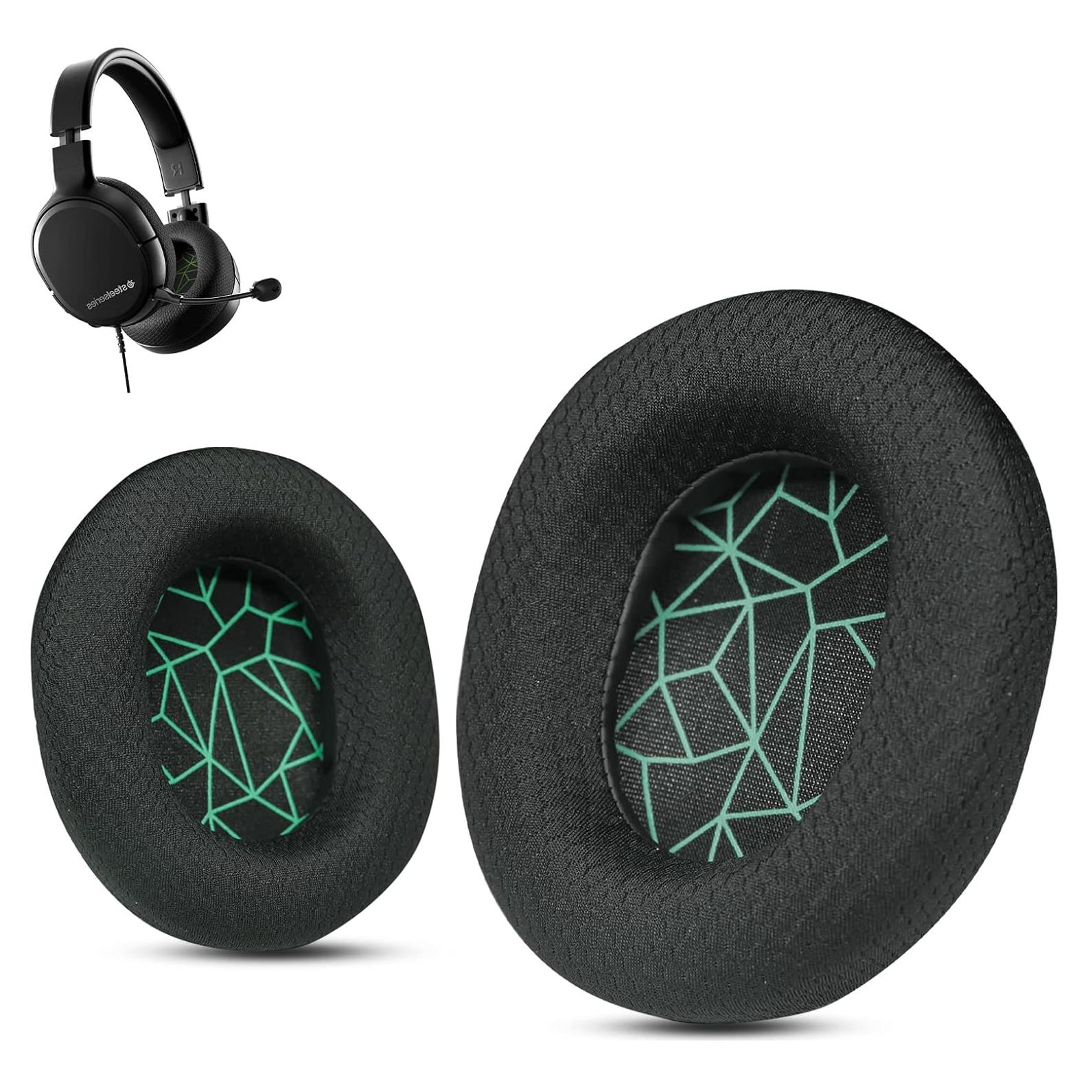 Almohadillas de Repuesto Krone para Auriculares SteelSeries Arctis 7 Verde