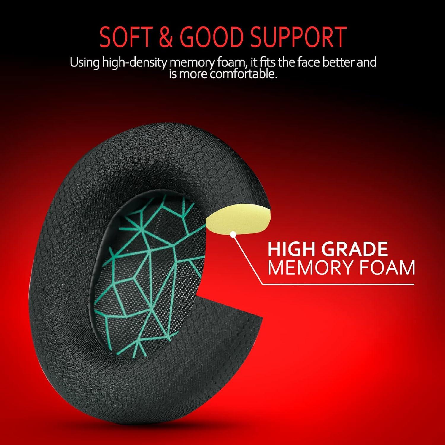 Almohadillas de Repuesto Krone para Auriculares SteelSeries Arctis 7 Verde