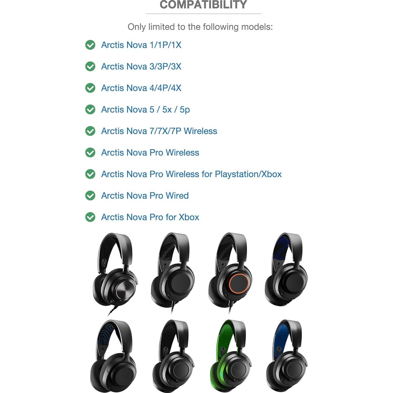 Correas de Diadema de Cuero Voarmaks para SteelSeries Arctis