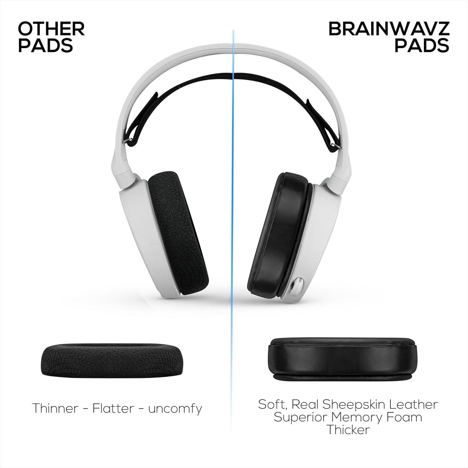 Almohadillas de piel de oveja Brainwavz para Steelseries Arctis 1-9