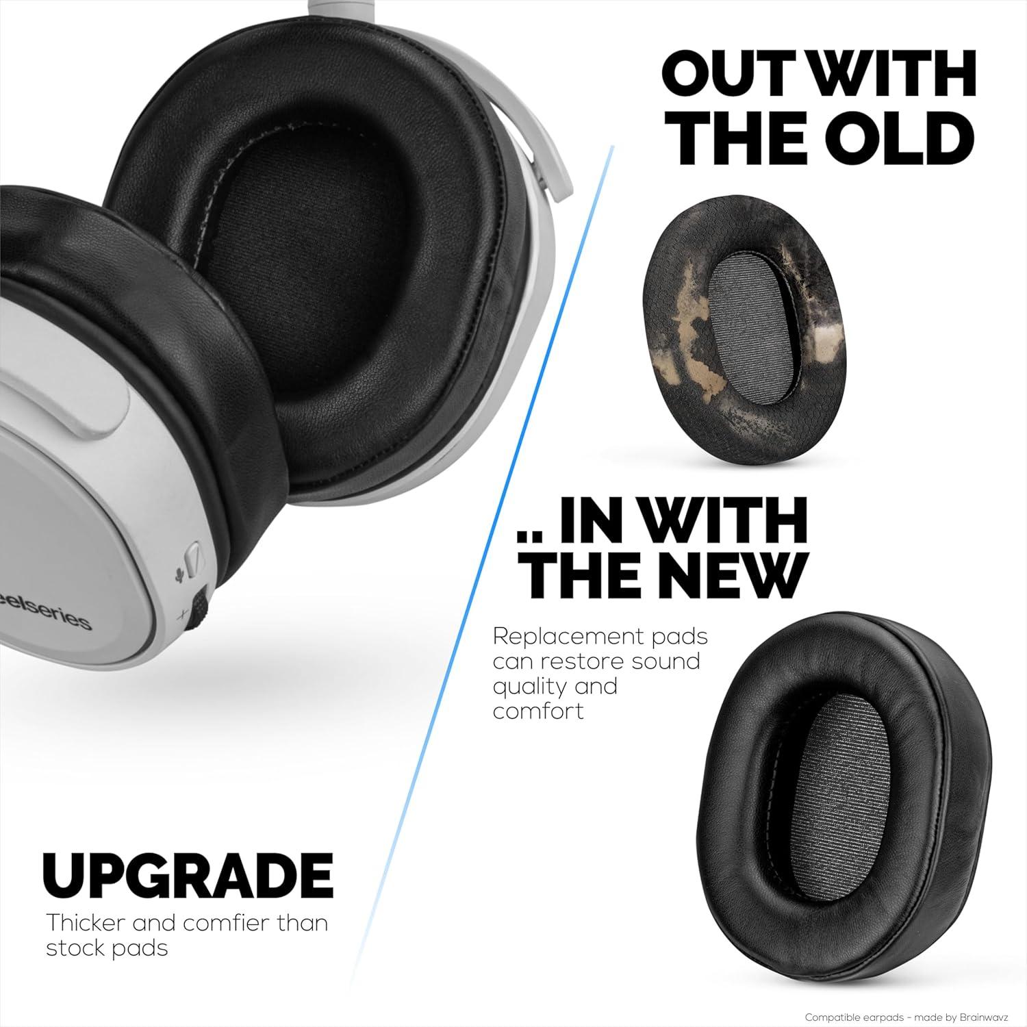 Almohadillas de piel de oveja Brainwavz para Steelseries Arctis 1-9