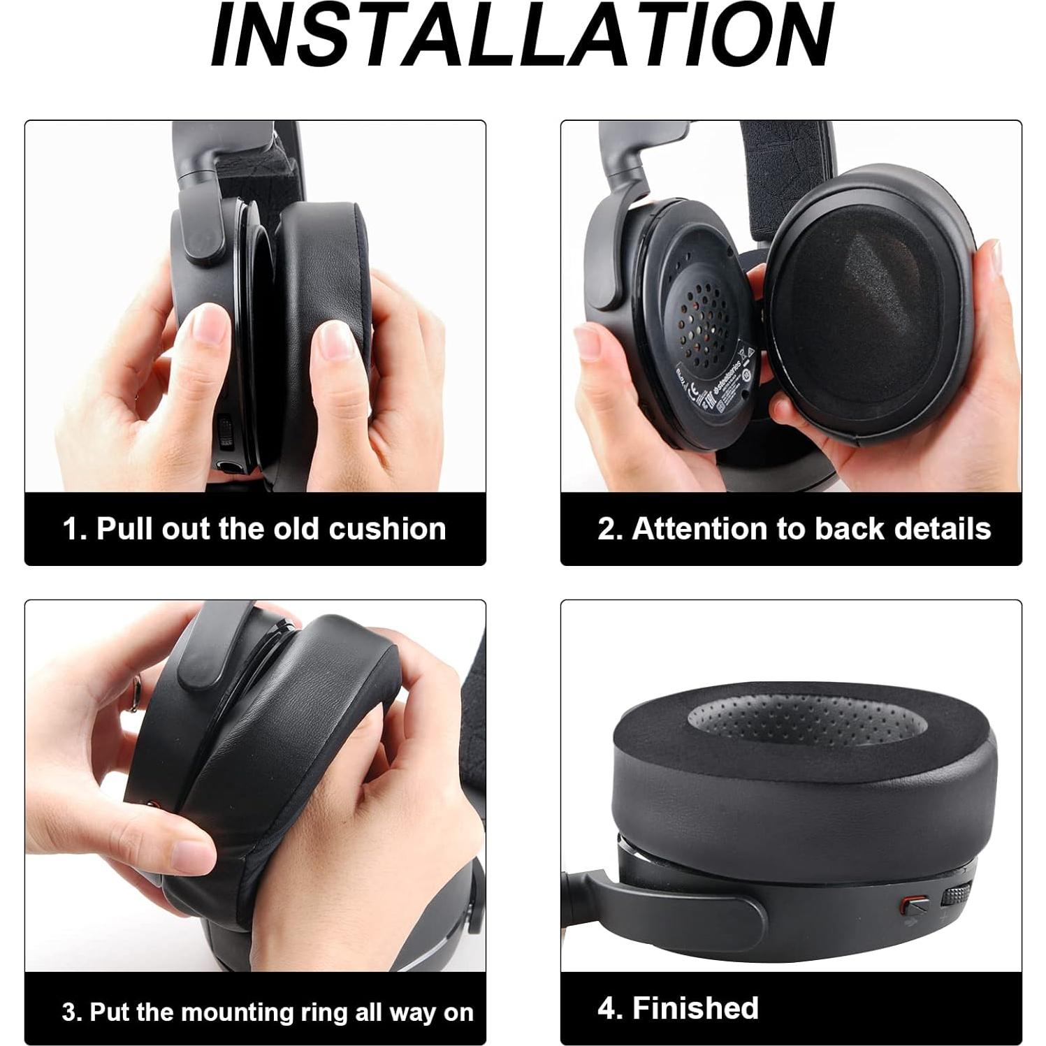 Almohadillas de Gel Refrigerante GVOEARS para Auriculares SteelSeries Arctis