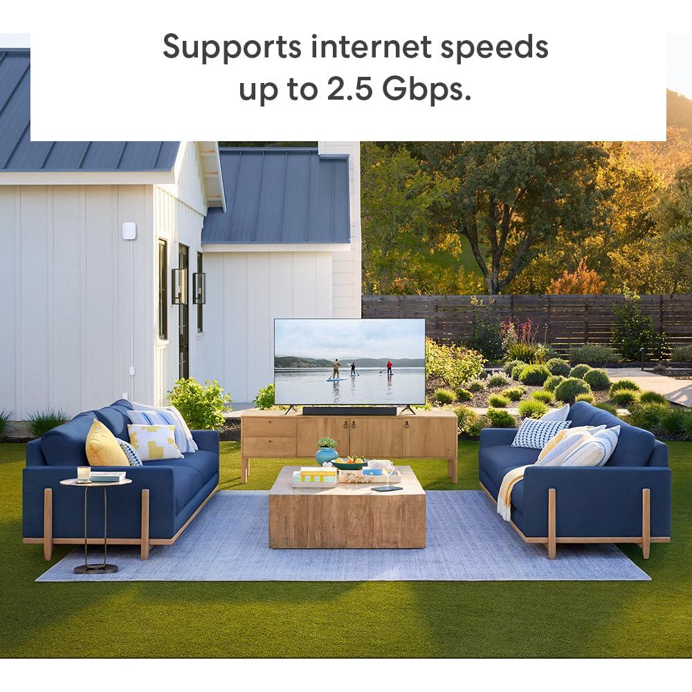 Amazon eero Outdoor 7 mesh wifi router with 1 month free eero Business (auto-renews annually) - Weatherproof rating of IP66, Coverage up to 15,000 sq. ft. outdoors, 1-pack, Includes 30W PoE+ adapter, 2024 release