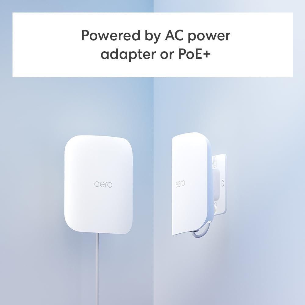 Amazon eero Outdoor 7 mesh wifi router with 1 month free eero Business (auto-renews annually) - Weatherproof rating of IP66, Coverage up to 15,000 sq. ft. outdoors, 1-pack, Includes 30W PoE+ adapter, 2024 release