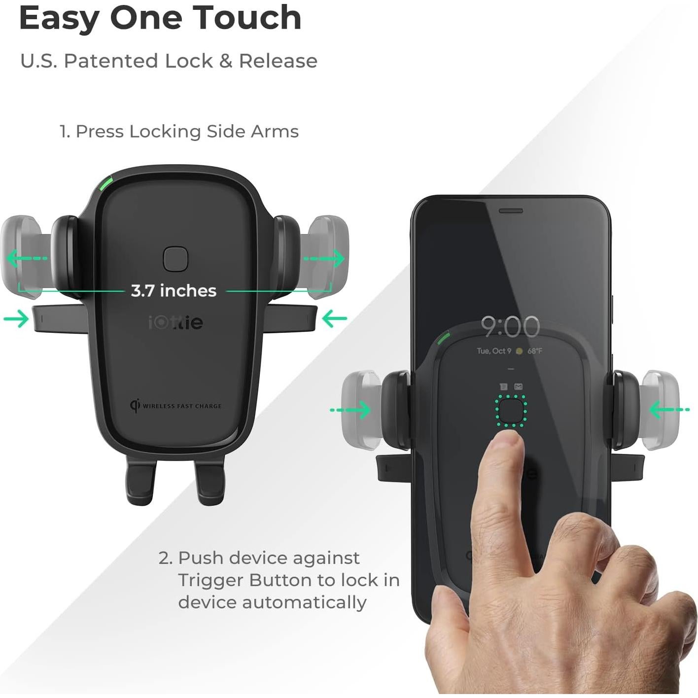 Cargador Inalámbrico para Auto iOttie Easy One Touch 2 Qi