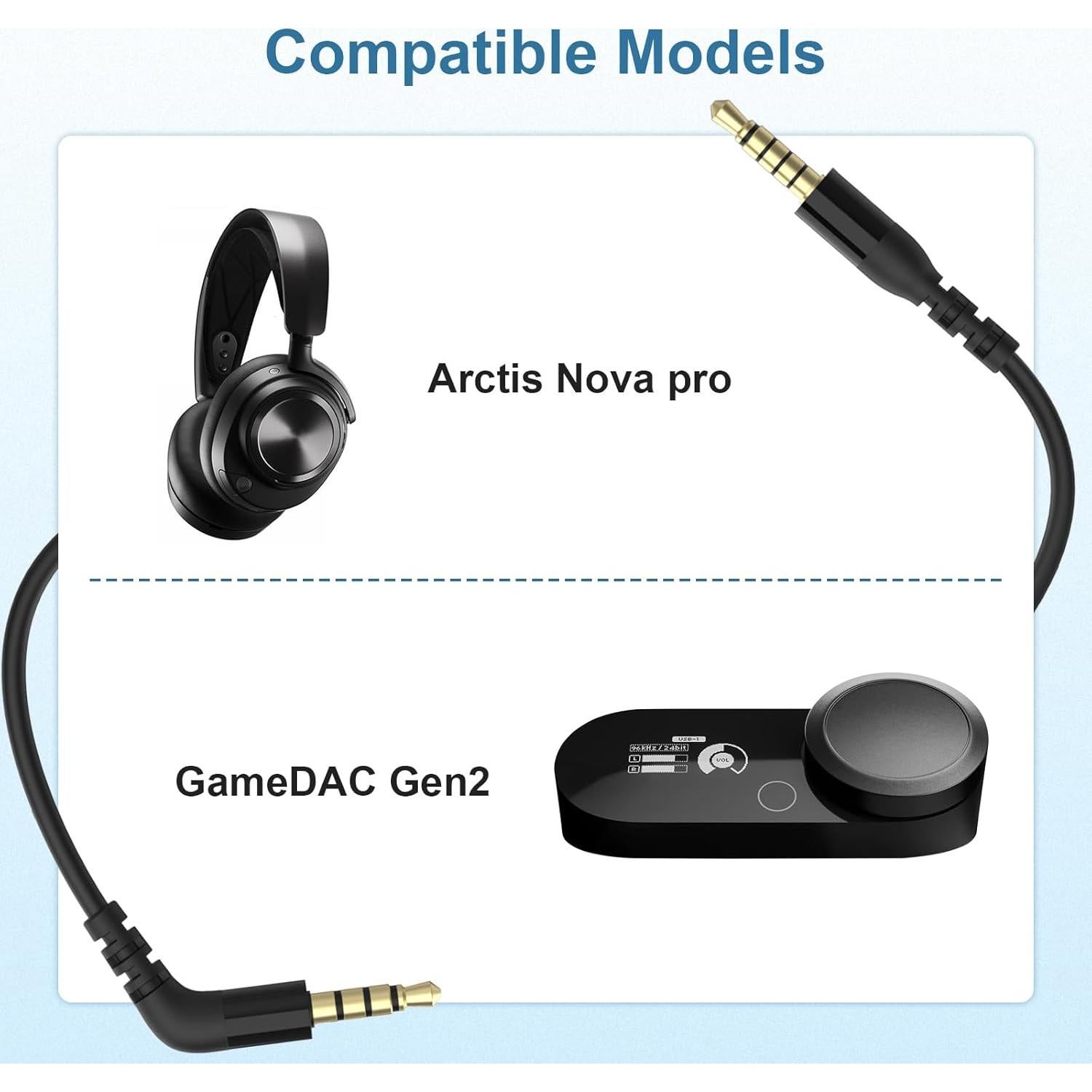 Cable de Audio 3.5mm Saipomor para Auriculares SteelSeries Arctis