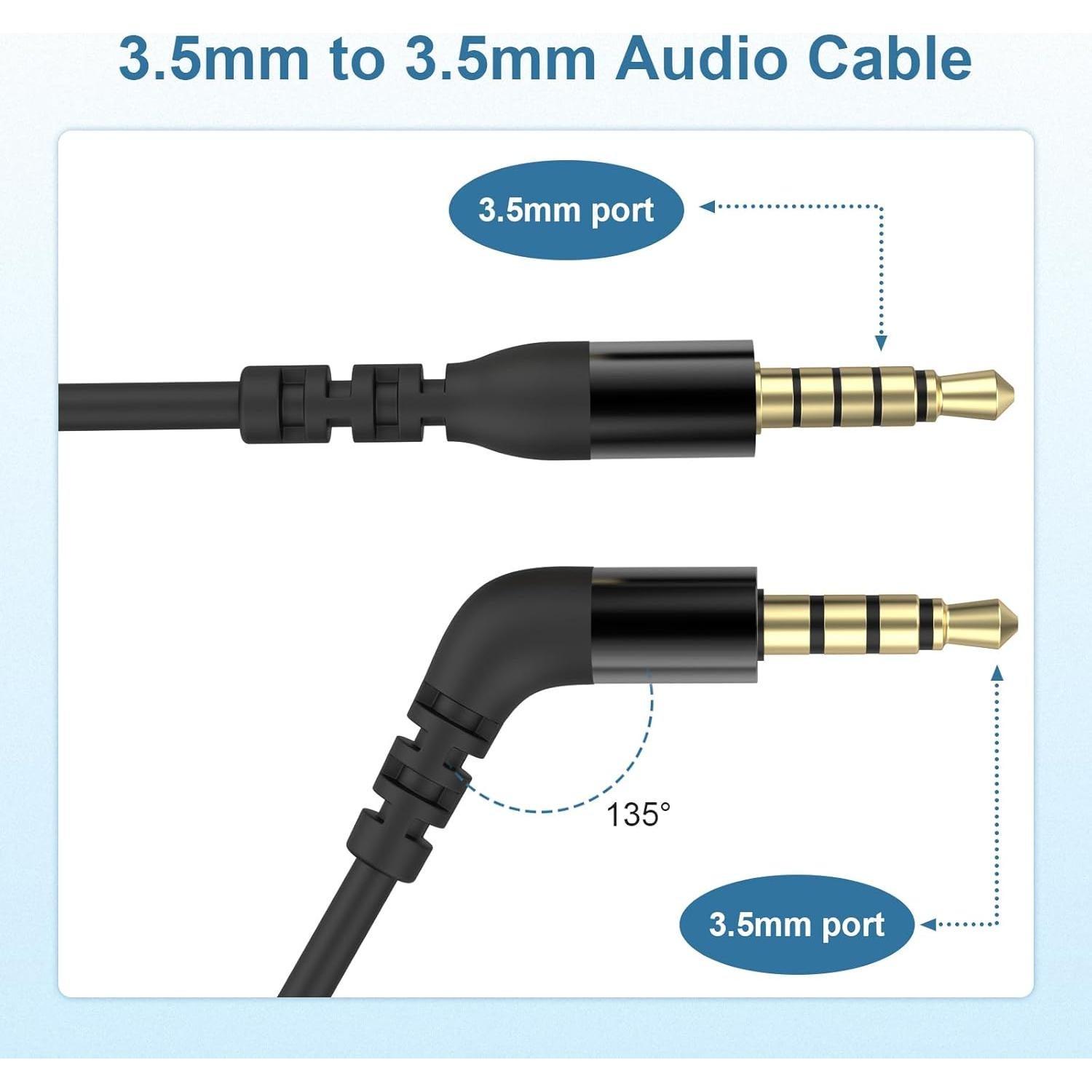 Cable de Audio 3.5mm Saipomor para Auriculares SteelSeries Arctis