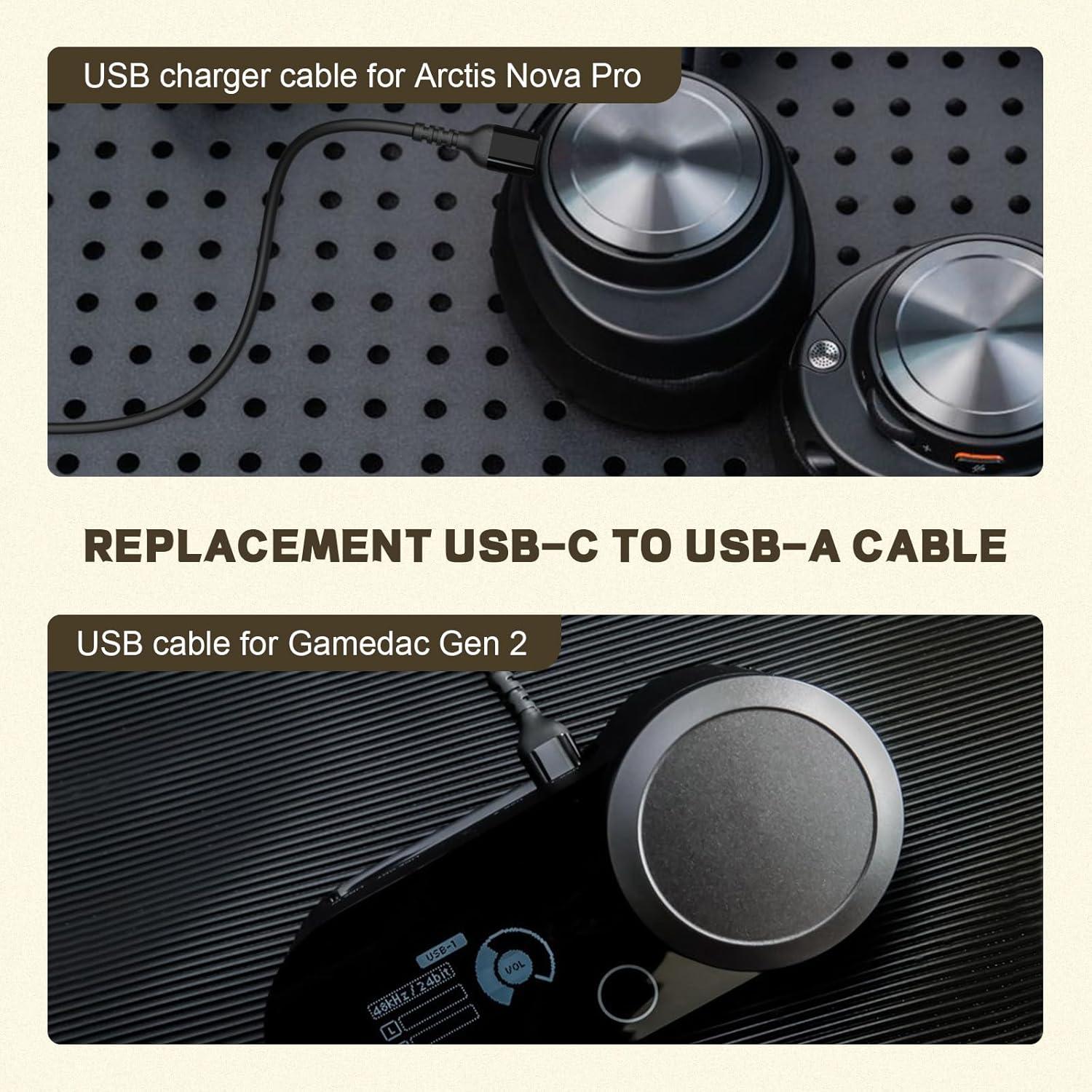 Cable de Carga y Audio USB-C Koffmon 1.58m para SteelSeries