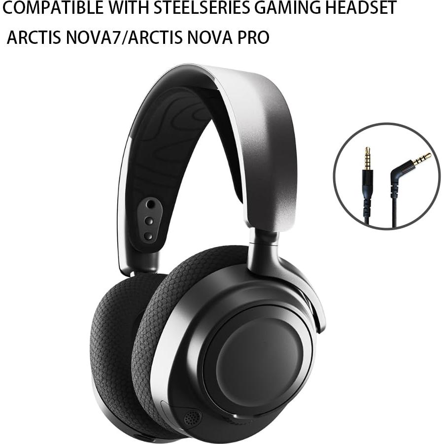 Cable de Audio de Reemplazo CLANMOU para SteelSeries Arctis Nova 7/Pro 3.5mm